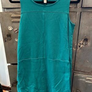 🍀J. Jill Green Mini Dress Casual Sleeveless Crew Neck